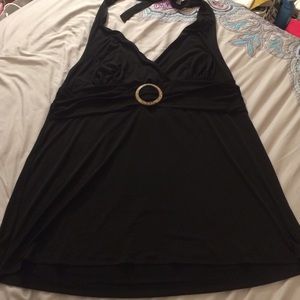 Black Halter Top