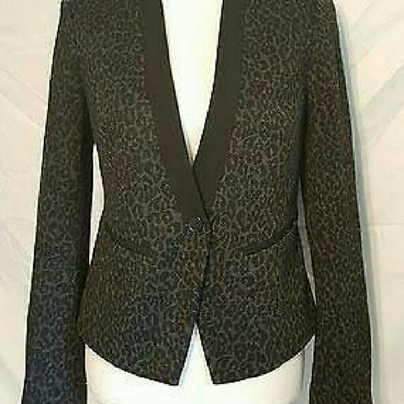 black leopard print blazer