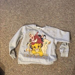 Disney lion king crew neck sweater medium