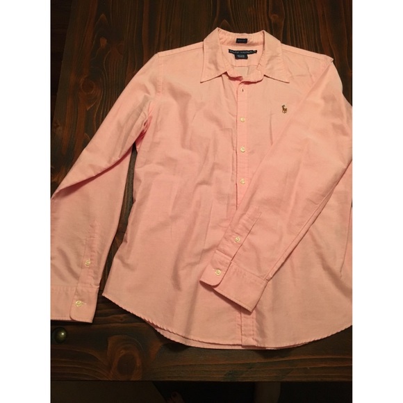 Pink Ralph Lauren Slim Fit Button Down