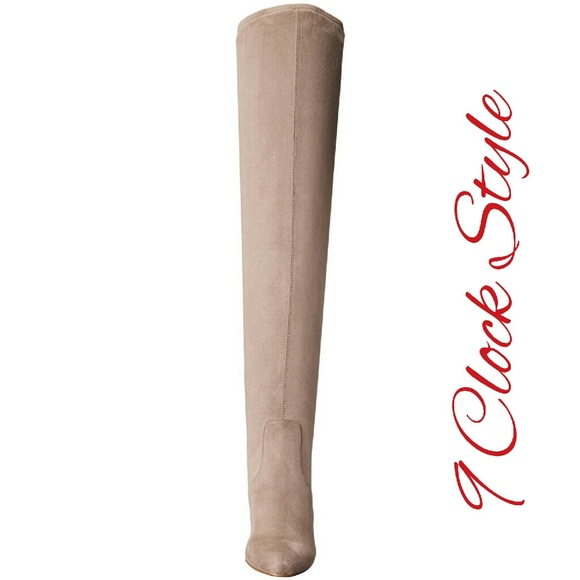 🚨LAST pairBOOTS Taupe Suede THIGH HIGH OVER KNEE - Picture 4 of 5