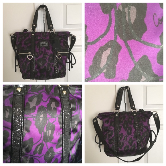 ✨RARE ✨Coach Daisy Ocelot Print Pocket Tote 👜