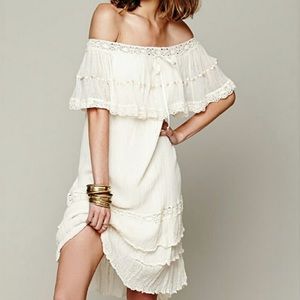 Jena Pirate Booty flounce off the shoulder dress