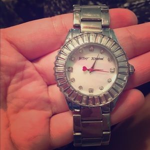 Betray Johnson silver jeweled watch