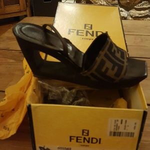 FENDI Zucca slingback sandals