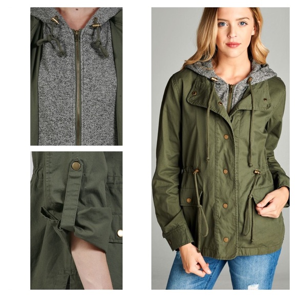 3/4 Roll Up Sleeve Utility Jacket - Picture 4 of 4