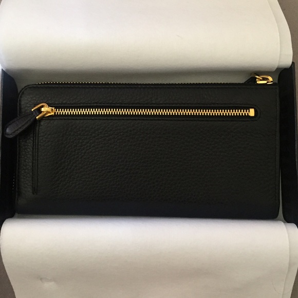 Black Prada Zipper Wallet