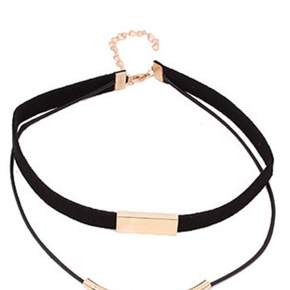 SILVER OR GOLD DOUBLE CHOKER - Picture 3 of 3