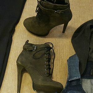 Genuine suede Aldo lace up booties