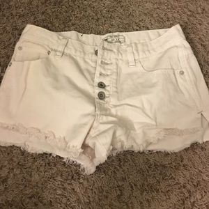 white high waisted free people shorts