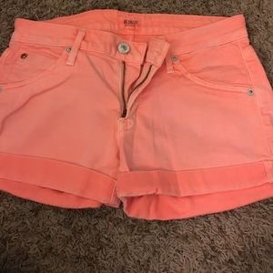 neon orange hudson shorts