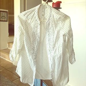 Lauren Conrad White & black button down blouse.