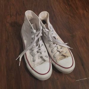 White high top chucks converse
