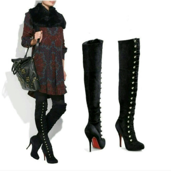 Black lace up boots