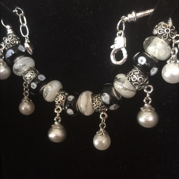 Murano bead on silver bracelet