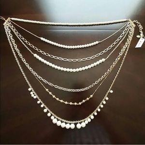 Ann Taylor Pearl layered necklace