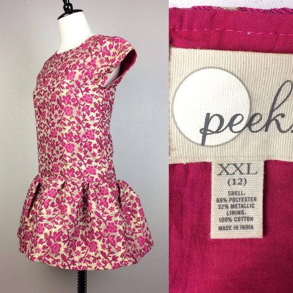 Peek pink and gold dress - Picture 4 of 4