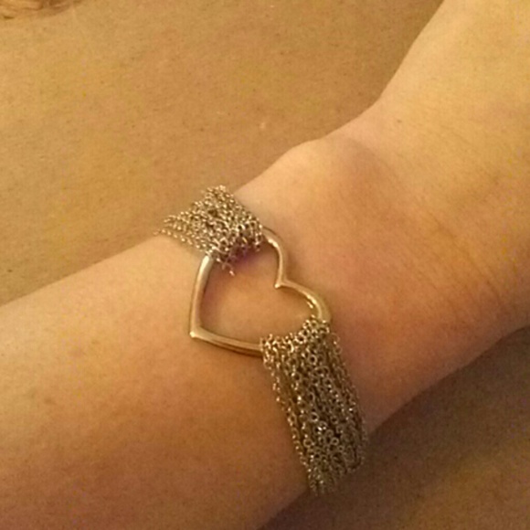 Heart silver chains braclet - Picture 3 of 4