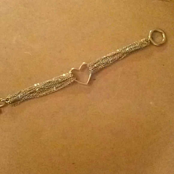 Heart silver chains braclet - Picture 4 of 4