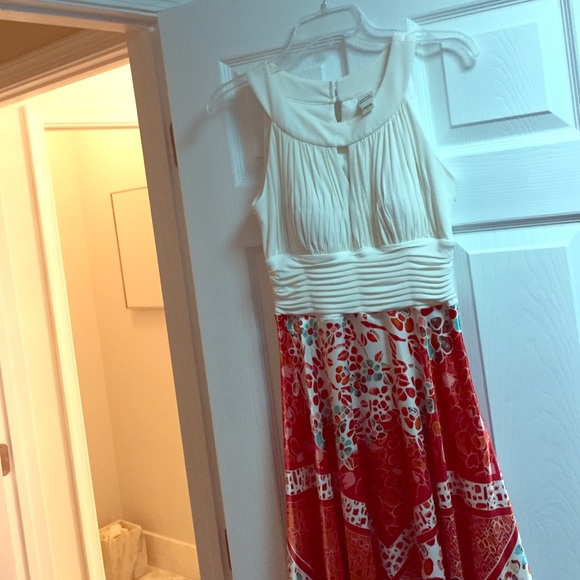 sangria Dresses & Skirts - cream orange turquoise silky flows beautifully "6"