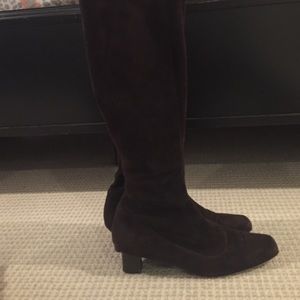 Tall suede boots