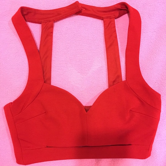 Red Kylie and Kendall Crop Top