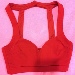 Red Kylie and Kendall Crop Top