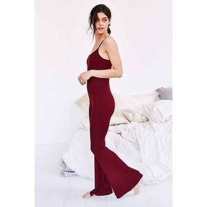 Out From Under Ribbed Flare Jumpsuit