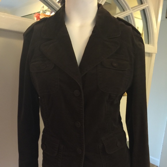 LOFT brown velvet blazer w/front pockets, size 10 - Picture 1 of 3