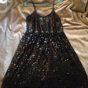 Black sequin dress