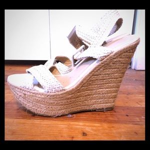 White wedges worn once from Charlotte Russe size 9