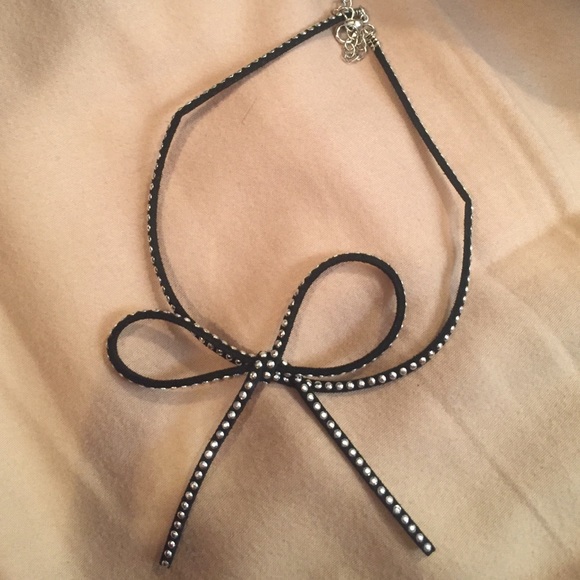 Black & silver studded choker