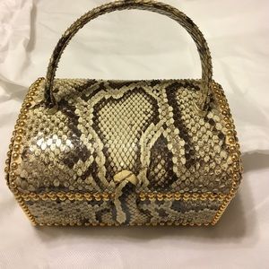 Judith Leiber Crocodile Skin Mini Purse