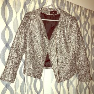 Metallic tweed blazer