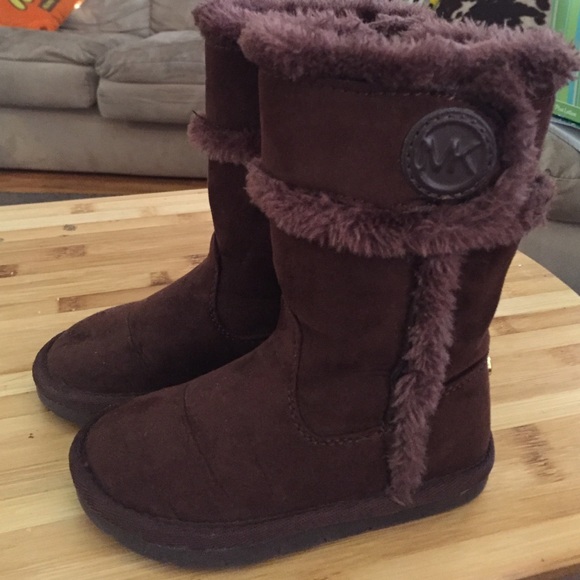 Michael Kors brown suede furry boots