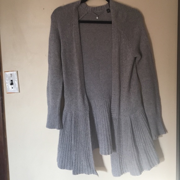 Grey anthropologie open cardigan