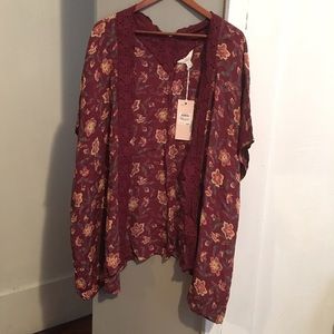 Floral Print Kimono