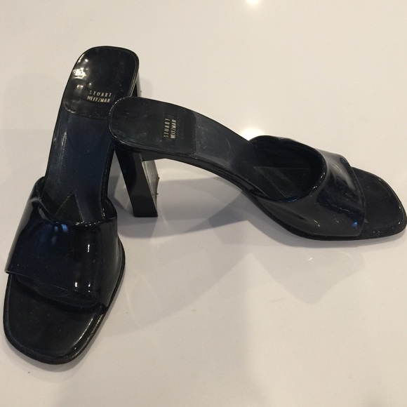 Stuart Weitzman black patent leather heels