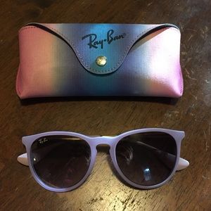 Purple authentic ray ban sunglasses