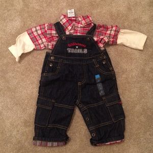 Boys overalls with shirt