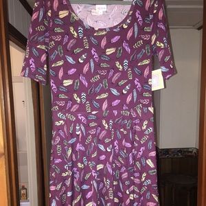 Purple feather Nicole dress Lularoe