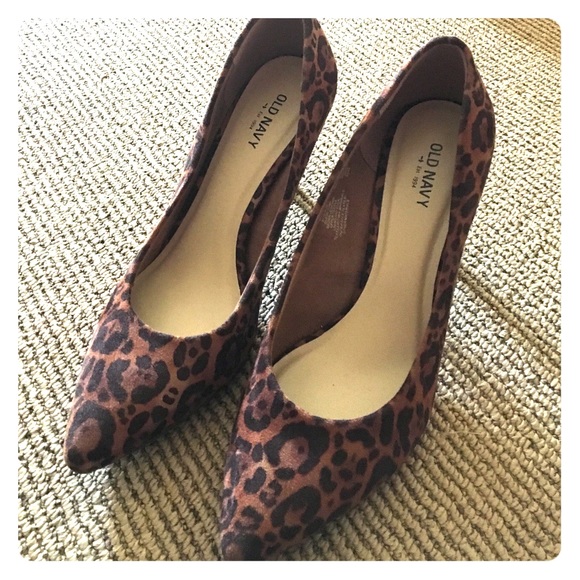 old navy leopard heels