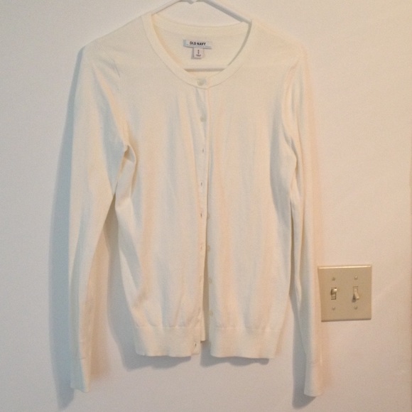 Medium Old Navy White Cardigan