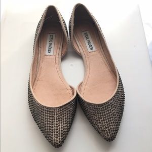 STEVE MADDEN GENTLY WORN SPARKLING FLATS