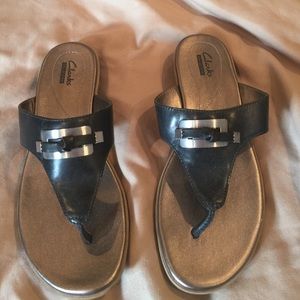 Black Clarks - worn one. Size 8.5