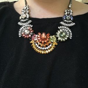 BaubleBar rainbow crystal statement necklace
