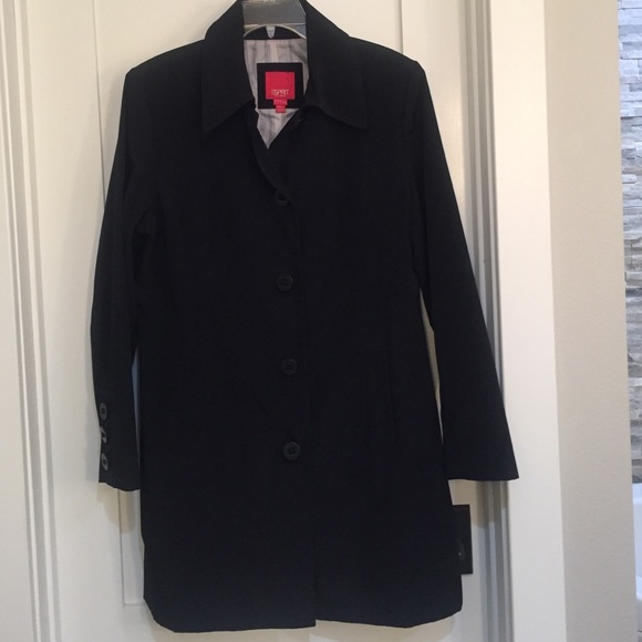 Black trench coat Esprit size L