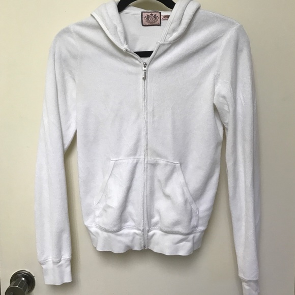 white juicy couture zip up