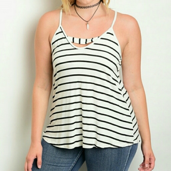 Plus Size Striped Tank Top - Picture 2 of 4