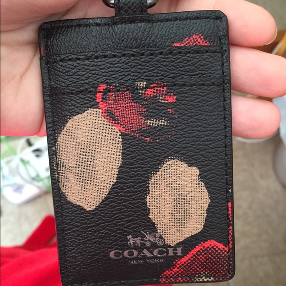 Coach card holder on strap